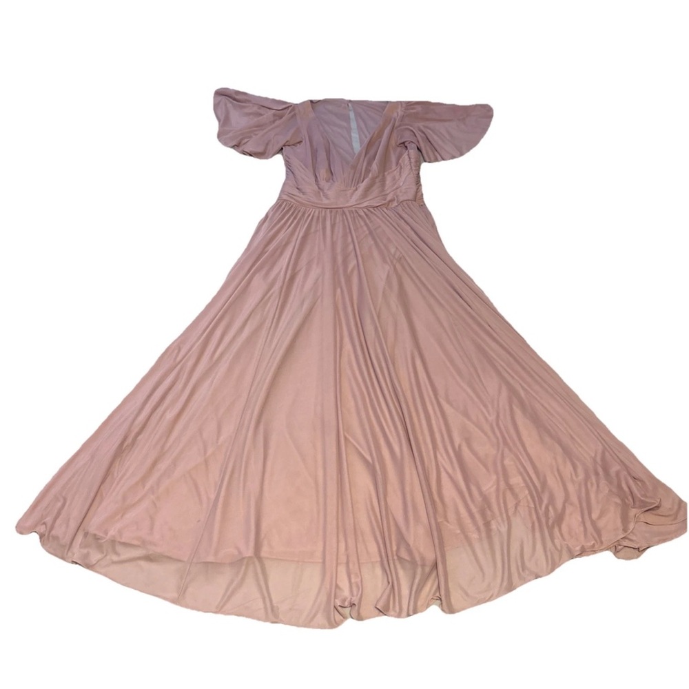 Celebrate Women’s Quartz Wedding Bridesmaid Dress W/Flutter Sleeve Full Skirt 14 - Picture 3 of 16